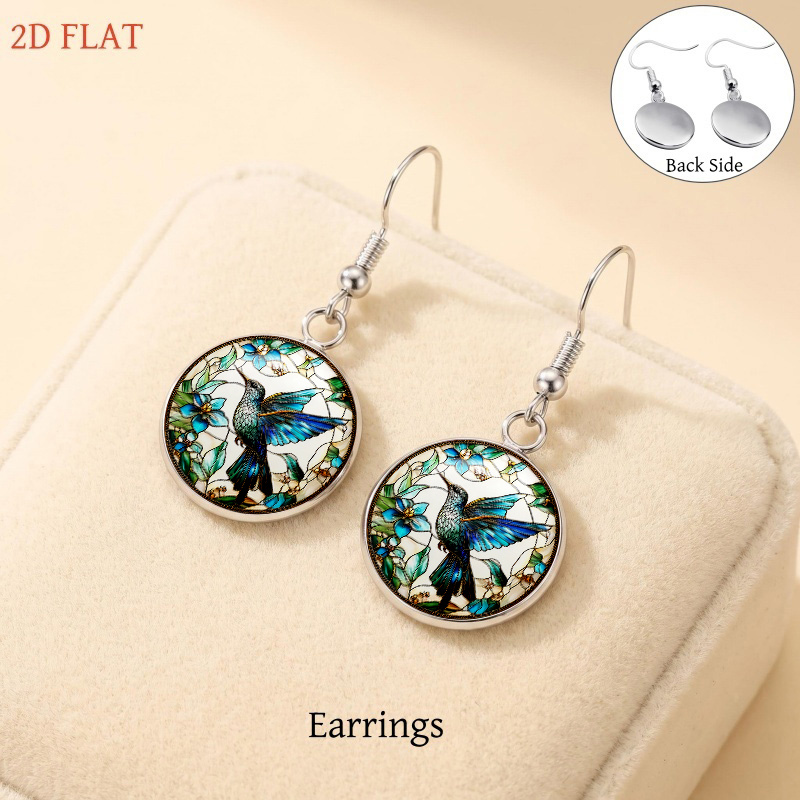 5pcs Hummingbird and Flower Ladies Jewelry Set
